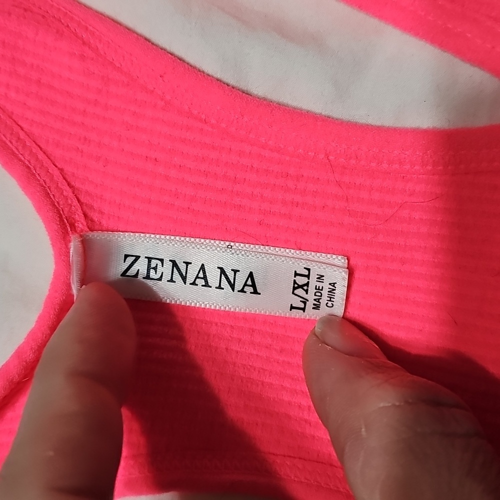 Zenana Womens Neon Ribbed Bralette. Sz Lg/xlg - Picture 4 of 5